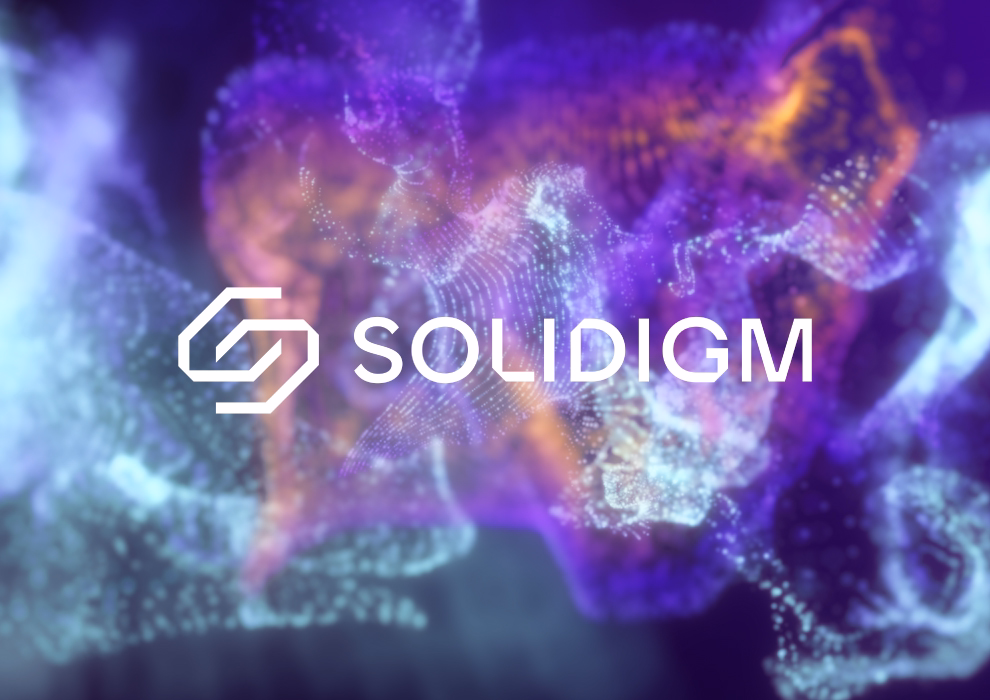 Graphic image with Solidigm logo